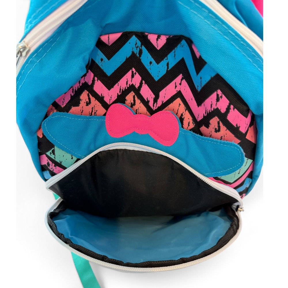 Critter Backpack Kids Owl School Bag Blue Pink Chevron Print NWT - Picture 4 of 7